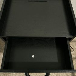 Nightstand with outlet and usb plug