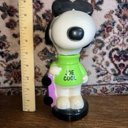 Vintage Snoopy Dog Bubble Bath Dispenser Joe Cool (1 Damaged) 
