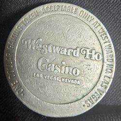 Westward Ho Casino 1979 Las Vegas NV 1 Dollar Gaming Token as pictured