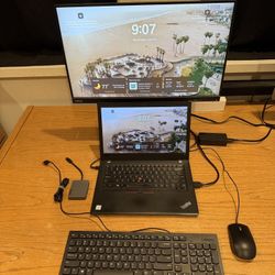Lenovo T480 Laptop with Monitor and Extras!