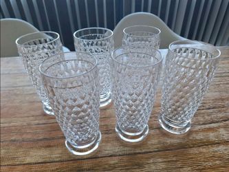 6 Villeroy & Boch Crystal Boston Clear High Ball Drinking Glass Tumblers 6.25”