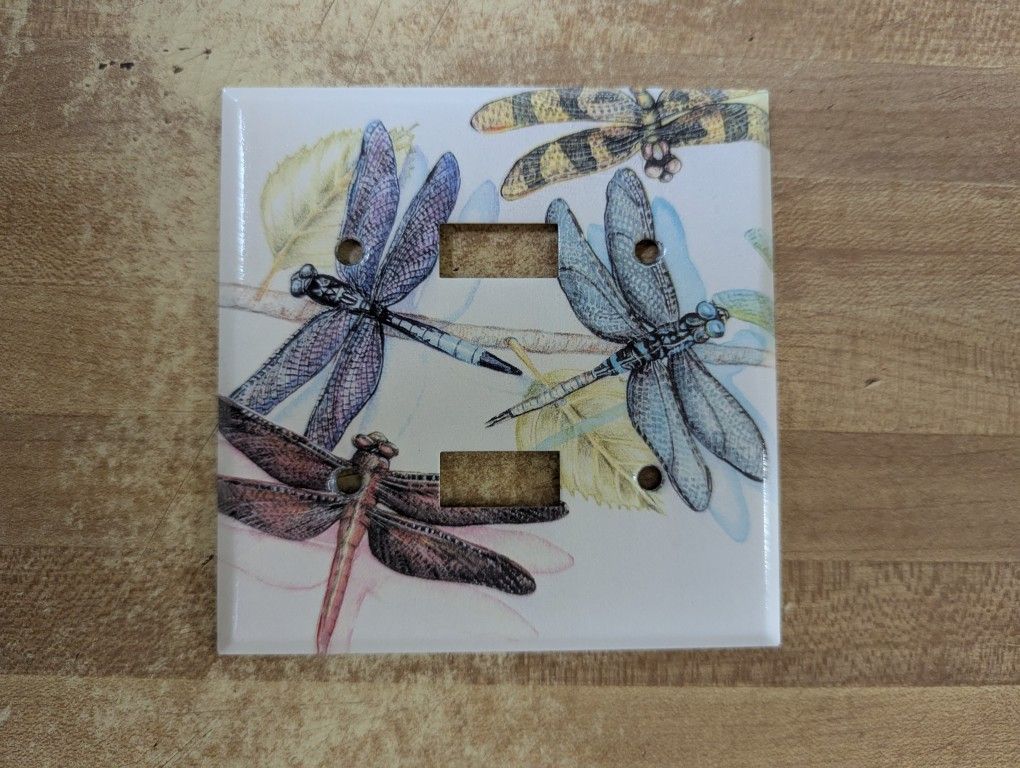 Dragonfly Double Toggle Switch Plate