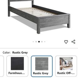 Twin bed frame wood ( no mattress )