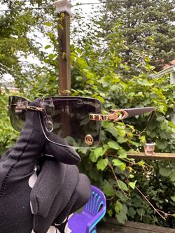 Carti Rimless Black & Gold Sunglasses 🕶️✨