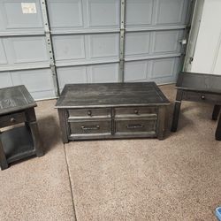 Coffee Table With 2 Side Table Set