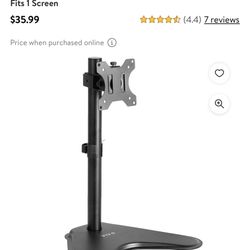 VIVO Black Single LCD Monitor Adjustable Desk Stand, Fits 1 Screen