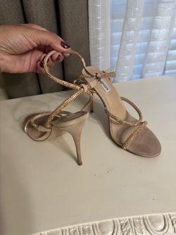 Steve Madden Nude Rhinestone Strappy Heels