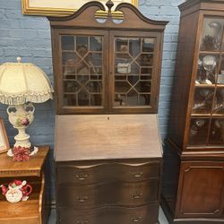 Vintage Chippendale Style Secretary 
