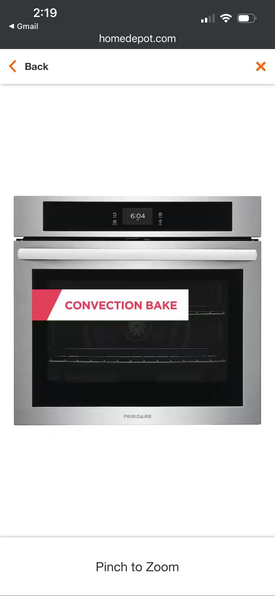 Frigidaire 30 in. Electric Built-In Wall Oven