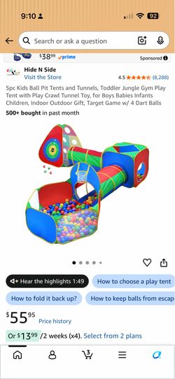 Kids Ball Pit Tents and Tunnels