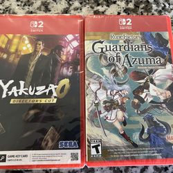 Yakuza 0 Director’s Cut And Rune factory guardian Of Azuma Nintendo Switch 2 Games