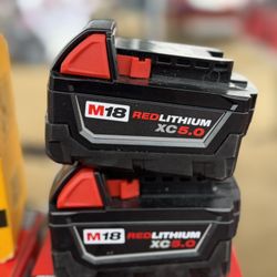 Milwaukee 5.0 Battery ($55 EACH)