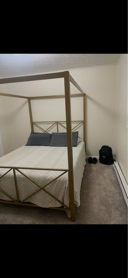 New Canopy Double bed/New box frame/New Memory foam mattress