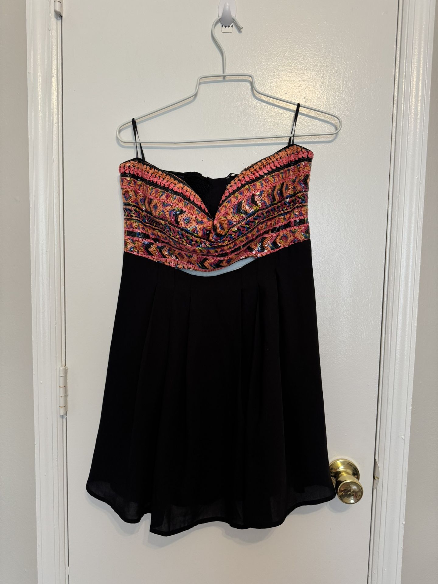 Sequin Strapless Cocktail Party Dress Size Large