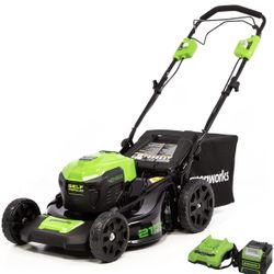 Greenworks 40v 21” Lawnmower with battery