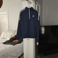 Men's Size Small Adidas Pullover/crew Navy