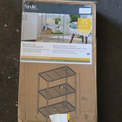 Style Selections
3-Tier Chrome Metal Utility shelving unit with Wire Shelves ;(23-in nW x 13.4-in D x 30.5-in H)