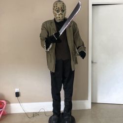 Halloween 6.4ft Tall Jason Voorhees Animatronic LifeSize Prop Collectible (RARE 2008)
