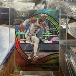 Shai Gilgeous Alexander Courtside Tie Dye /25 Basketball Card