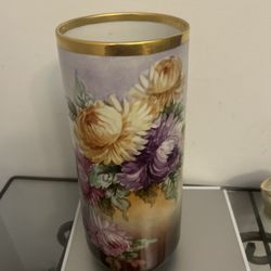 French Limoges B&Co   floral vase