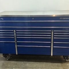 Snap-on tools Tool box royal blue Comes with a stainless steel top