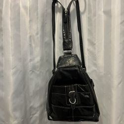 Vintage Aurielle Black Backpack and Purse