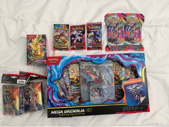 A bunch of Pokemon booster packs
