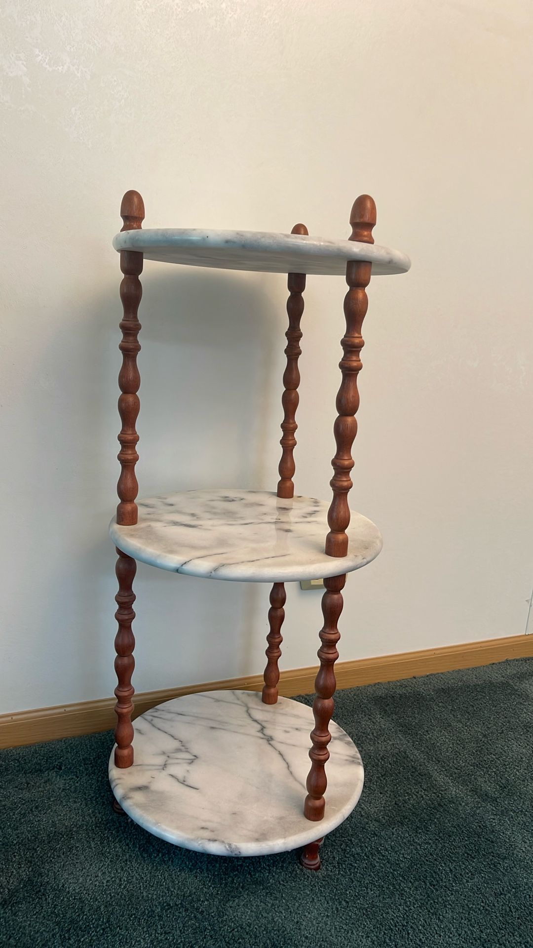 3 Tier Round Marble Table