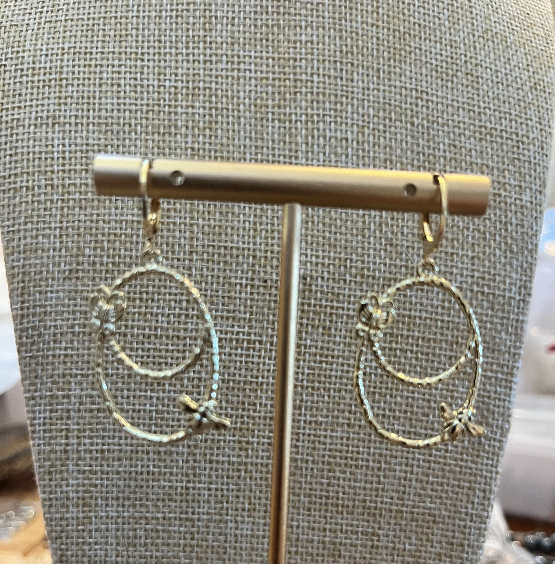 Gold Plated Handmade Butterfly Earrings
