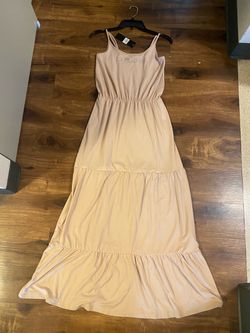 Blush Pink Tiered Maxi Dress
