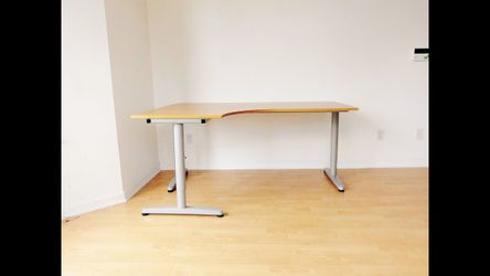 IKEA Effektiv office desk, 2 storage cabinets, and 2 file cabinets