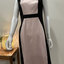 Dress: Connected Apparel Pink & Black Sheath 