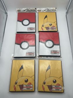 Lot of 6 Brand New Ultra PRO Pokémon 4-Pocket Portfolios (Poké Ball & Pikachu Designs)