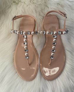 Stuart Weitzman Goldie Jellies Blush Sandals - Size 10 US (NWD)
