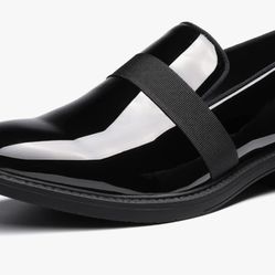 🔥 Bruno Marc Men’s Dress Tuxedo Shoes – Patent Leather Slip-On Loafers – Size 10.5 – Classic & Stylish! 🔥
