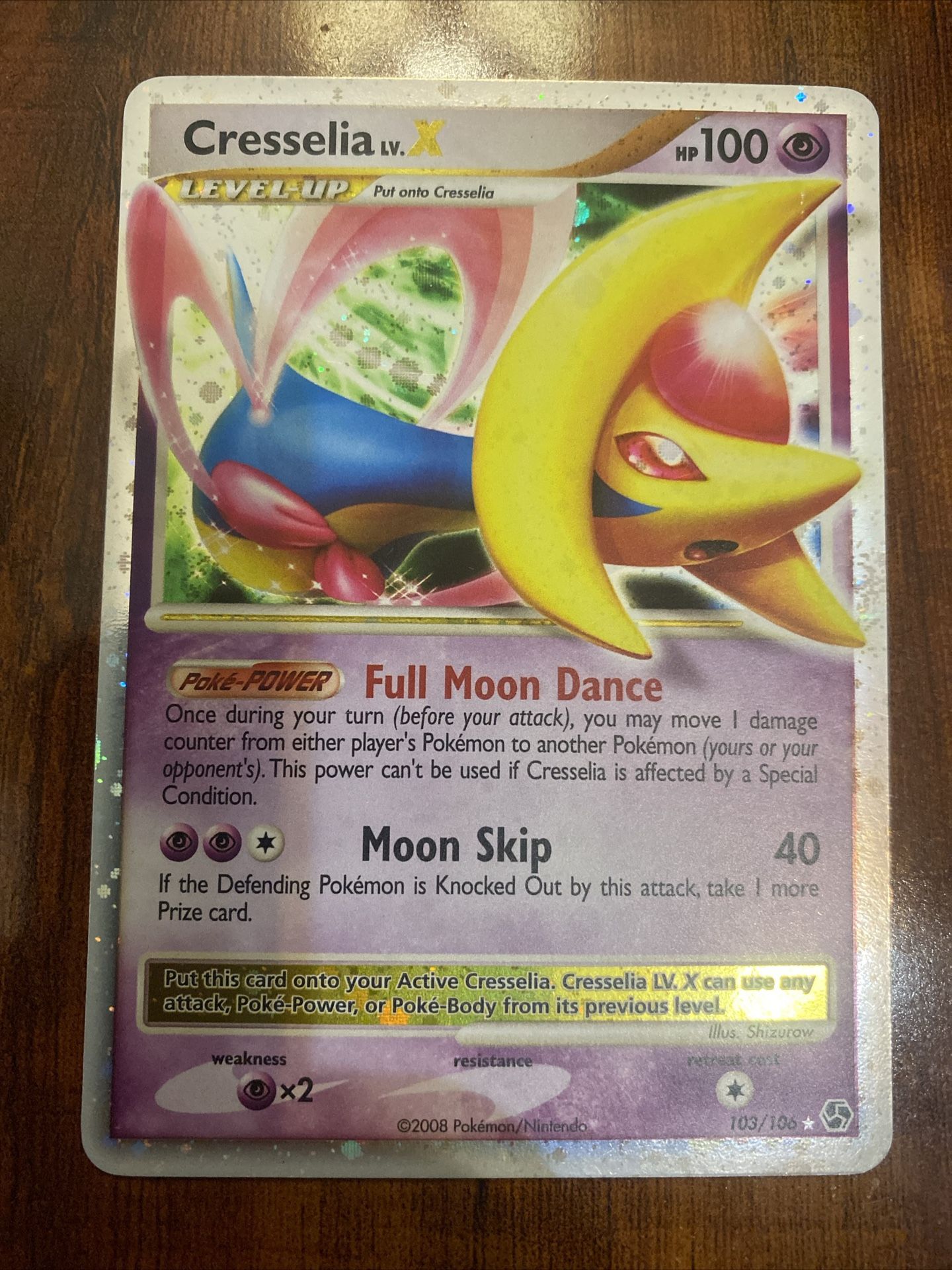 Pokemon Cresselia LV.X 103/106 Diamond & Pearl Great Encounters Holo Rare NM ⭐️