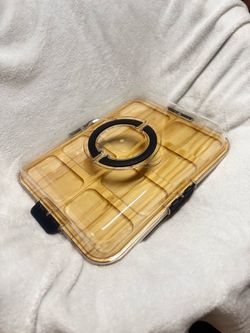 Bamboo Charcuterie Board with Clear Locking Lid Portable Serving Tray New