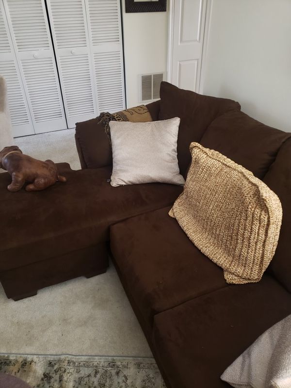 Brown Microsuede Sectional For In Bristow Va Offerup Brown Microsuede Sectional