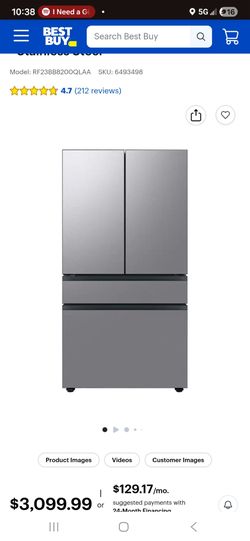 Samsung 4-Door French Door Stainless Steel Refrigerator