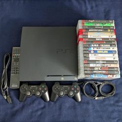 PlayStation 3 (Slim 250g) & 18 Games