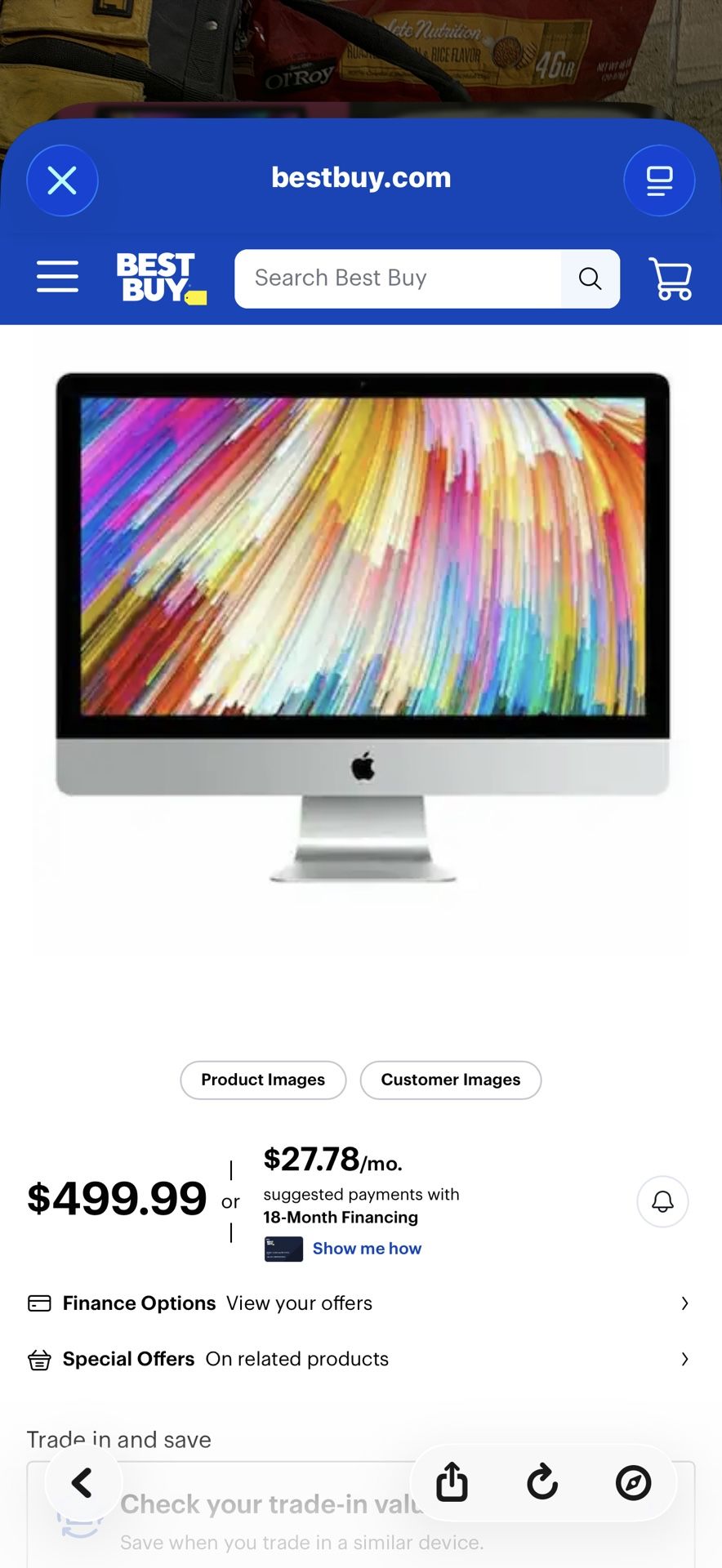 Imac 27 Inch Standard Glass no Mouse Or Keyboard Make A Offer 