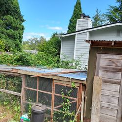 Chicken coop and run. 