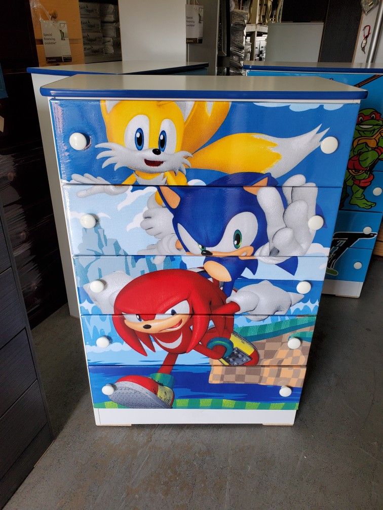 New Sonic Character Drawer Dresser Chest Available In Other Characters Come Visit Our Store In Paramount