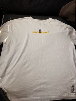 Element x Demon Slayer Zenitsu T-Shirt Men’s Medium White Anime Skate Tee
