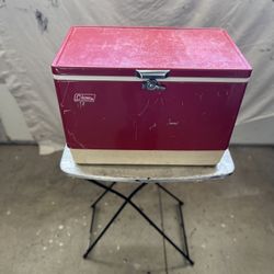 Vintage large Coleman Red Camping Cooler