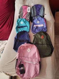 Lot of 7 Mixed Color Backpacks
