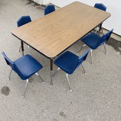 School Table Adjustable Height Classroom Church Daycare Playroom
