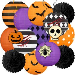 16Pcs Halloween Decorations Paper Lanterns/Halloween party decorations