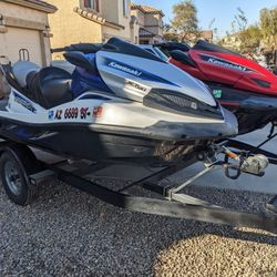 2013 Kawasaki Ultra LX + 2014 Kawasaki 310x Ultra (Supercharged) Jet Skis