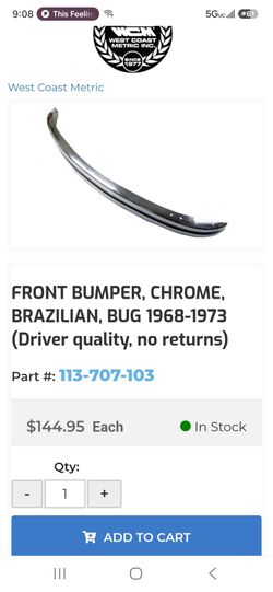 Vw bug bumpers